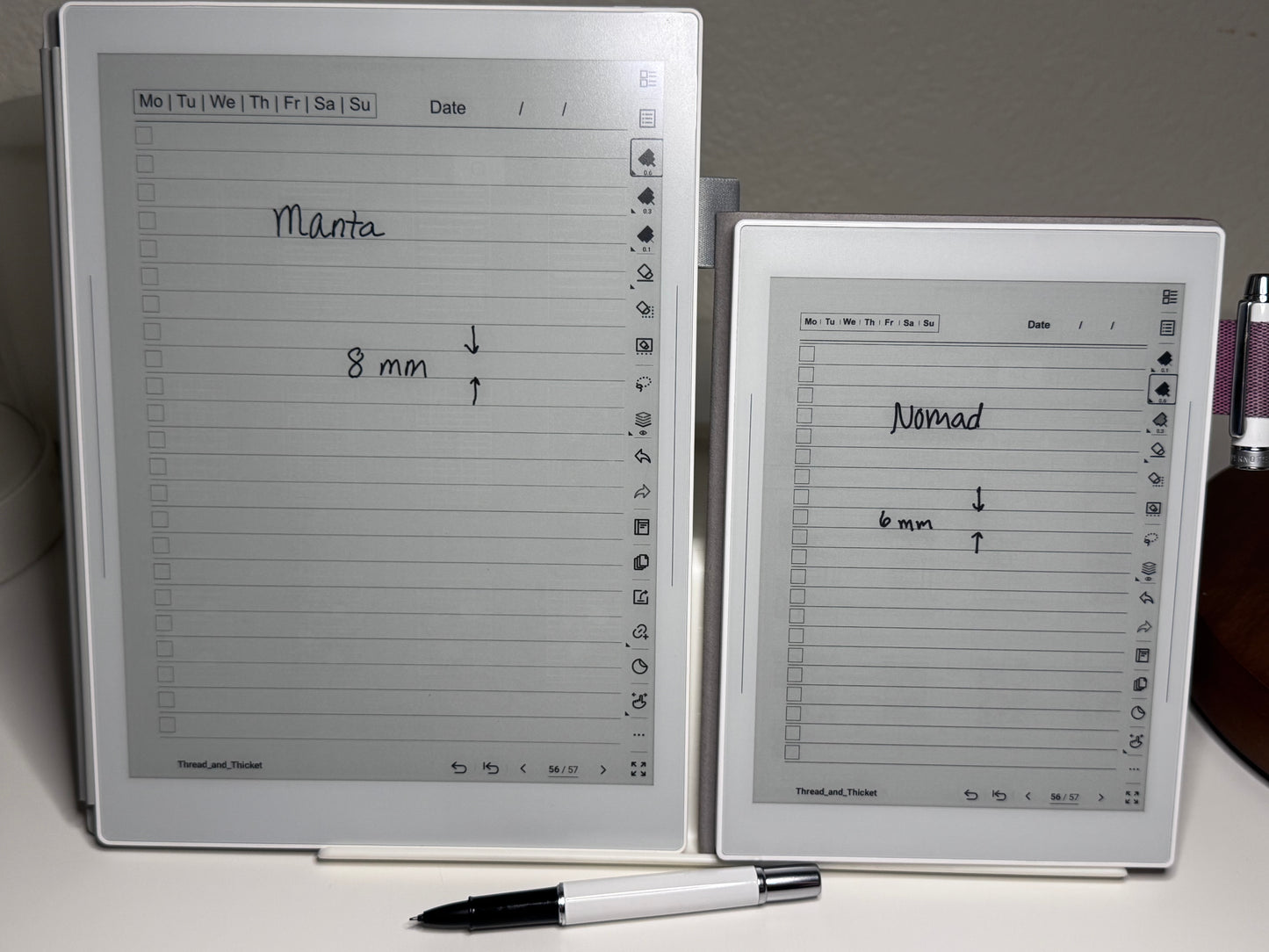 To Do lined full page checkboxes and date/day of the week. Supernote X2 Template for Nomad or Manta.