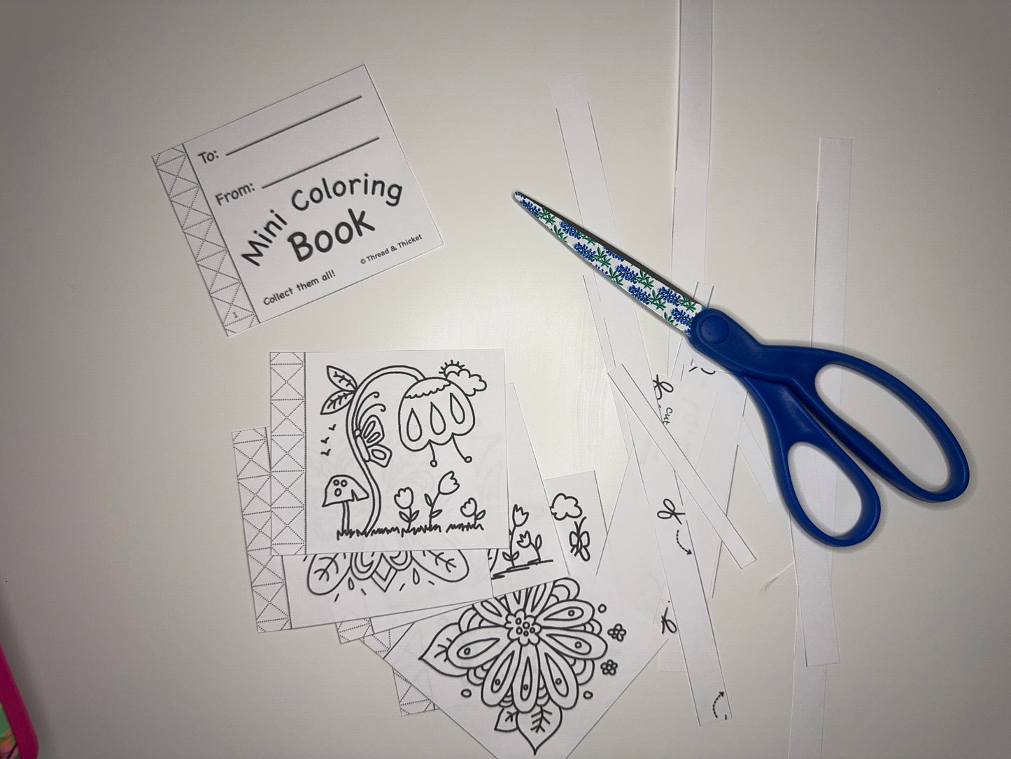 Mini Coloring Book - Nature & Flowers