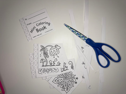 Mini Coloring Book - Nature & Flowers