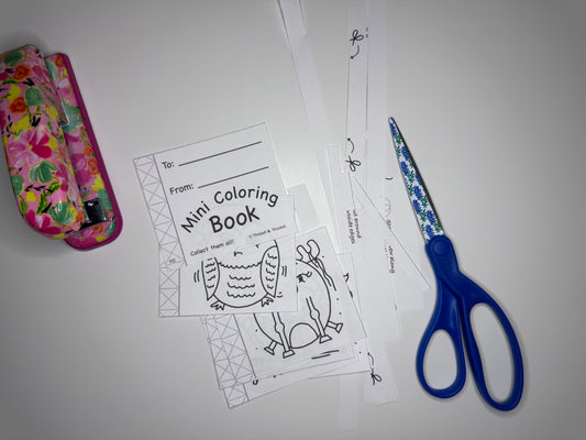 Mini Coloring Book - Holiday Book 2 (X-mas Animals)