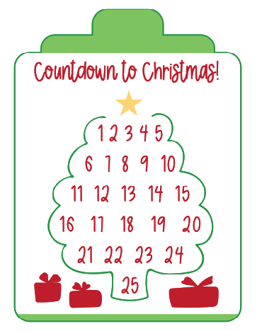 Countdown to Xmas Gift Tags