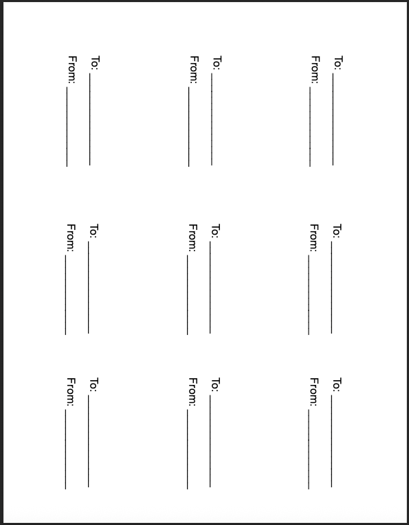 Countdown to Xmas Gift Tags