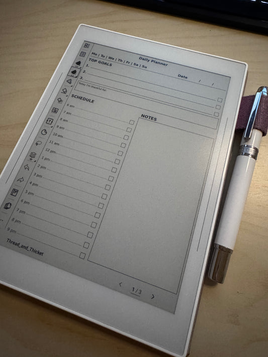 Nomad Daily Planner - Right Toolbar, Monday Start