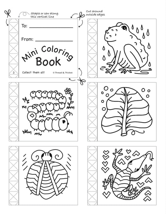 Mini Coloring Book 3 - Critters