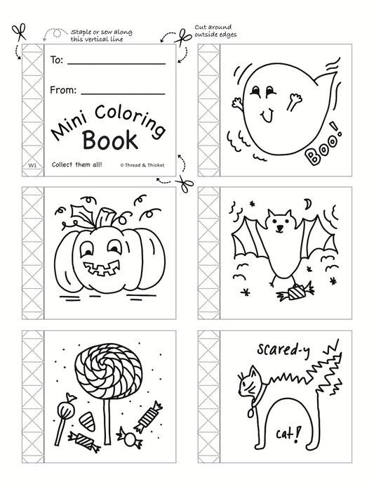 Mini Coloring Book - Halloween 1